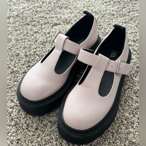 Zara girls platform Mary Jane’s soft pink size 1